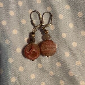 Elegant Pink Beaded Earrings